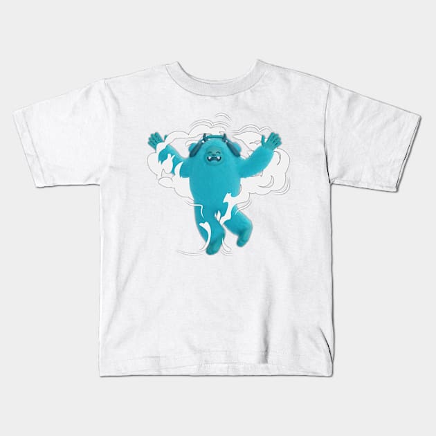 Excited Yeti Kids T-Shirt by Billy23-Shop